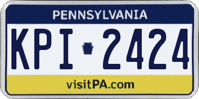 PA license plate KPI2424