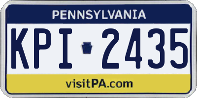 PA license plate KPI2435