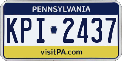 PA license plate KPI2437