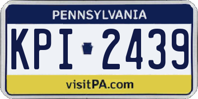 PA license plate KPI2439