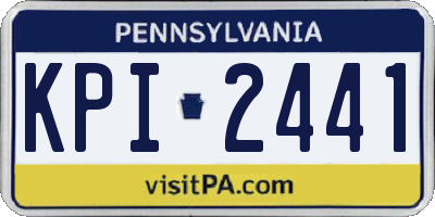 PA license plate KPI2441