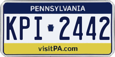 PA license plate KPI2442