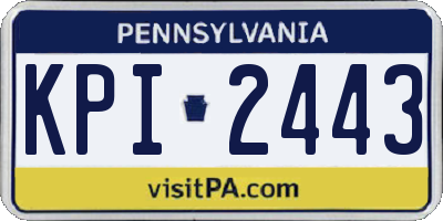 PA license plate KPI2443