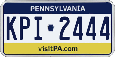 PA license plate KPI2444