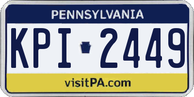 PA license plate KPI2449