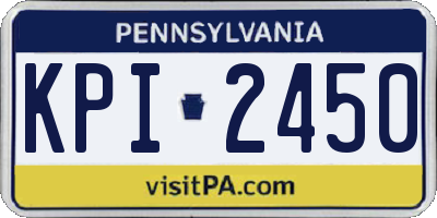 PA license plate KPI2450
