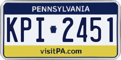 PA license plate KPI2451