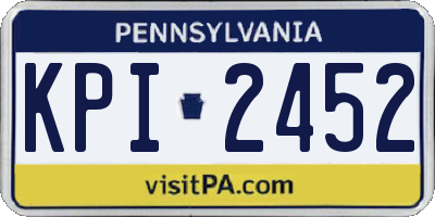 PA license plate KPI2452