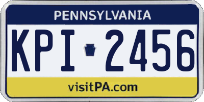PA license plate KPI2456