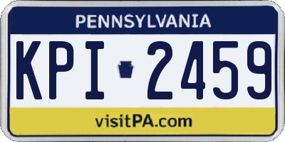 PA license plate KPI2459
