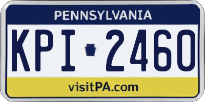 PA license plate KPI2460