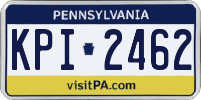PA license plate KPI2462