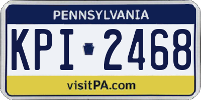 PA license plate KPI2468