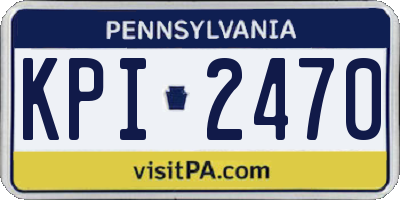 PA license plate KPI2470