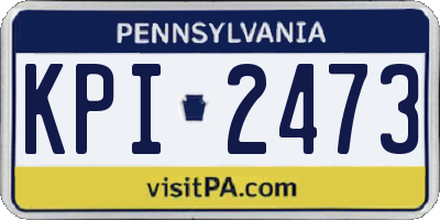 PA license plate KPI2473