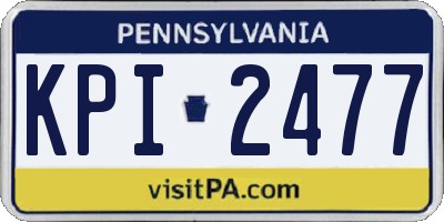 PA license plate KPI2477