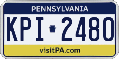 PA license plate KPI2480