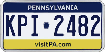 PA license plate KPI2482