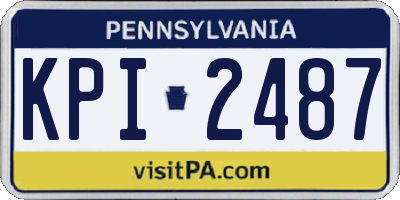 PA license plate KPI2487