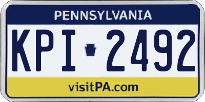 PA license plate KPI2492