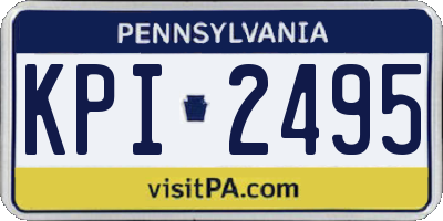 PA license plate KPI2495