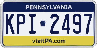 PA license plate KPI2497