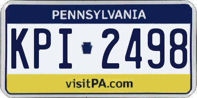 PA license plate KPI2498