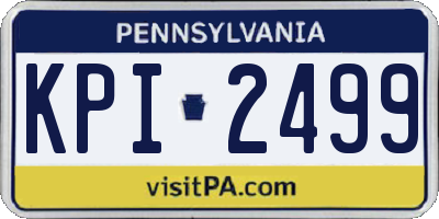 PA license plate KPI2499