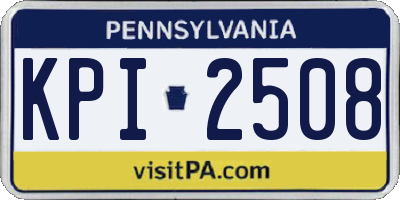 PA license plate KPI2508