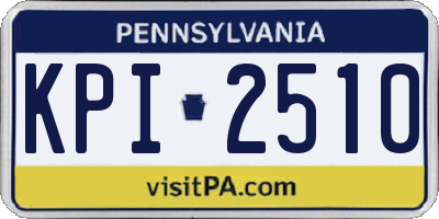PA license plate KPI2510