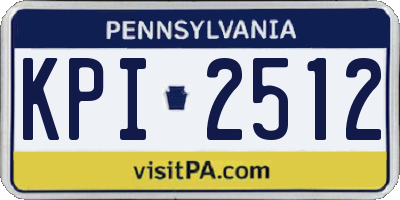 PA license plate KPI2512