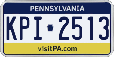 PA license plate KPI2513