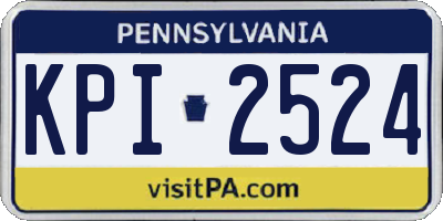 PA license plate KPI2524