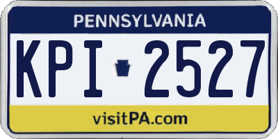 PA license plate KPI2527