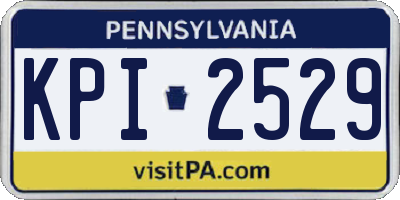 PA license plate KPI2529