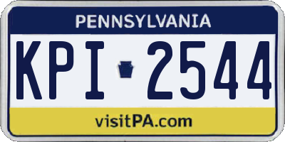 PA license plate KPI2544