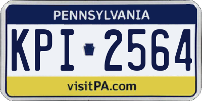 PA license plate KPI2564