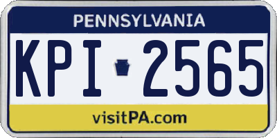 PA license plate KPI2565