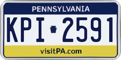 PA license plate KPI2591