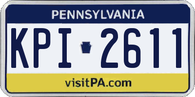 PA license plate KPI2611