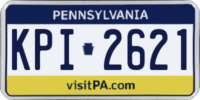 PA license plate KPI2621