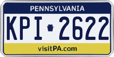 PA license plate KPI2622
