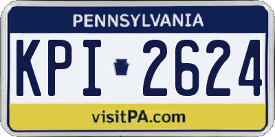 PA license plate KPI2624