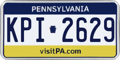 PA license plate KPI2629