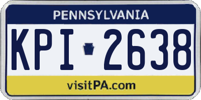 PA license plate KPI2638