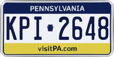 PA license plate KPI2648