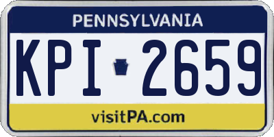 PA license plate KPI2659