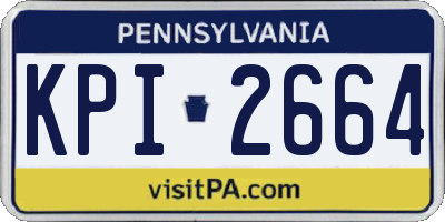 PA license plate KPI2664