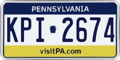 PA license plate KPI2674