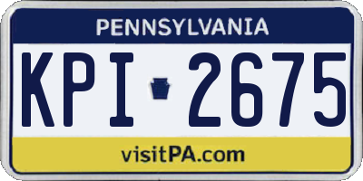 PA license plate KPI2675